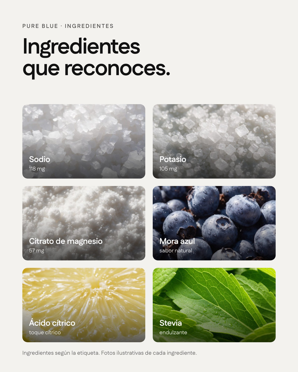 Pure Blue — ingredientes