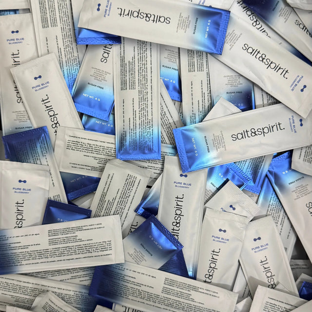 Sobres Pure Blue de salt&spirit. en su caja
