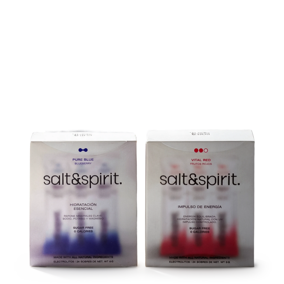 Cajas Pure Blue y Vital Red de salt&spirit.