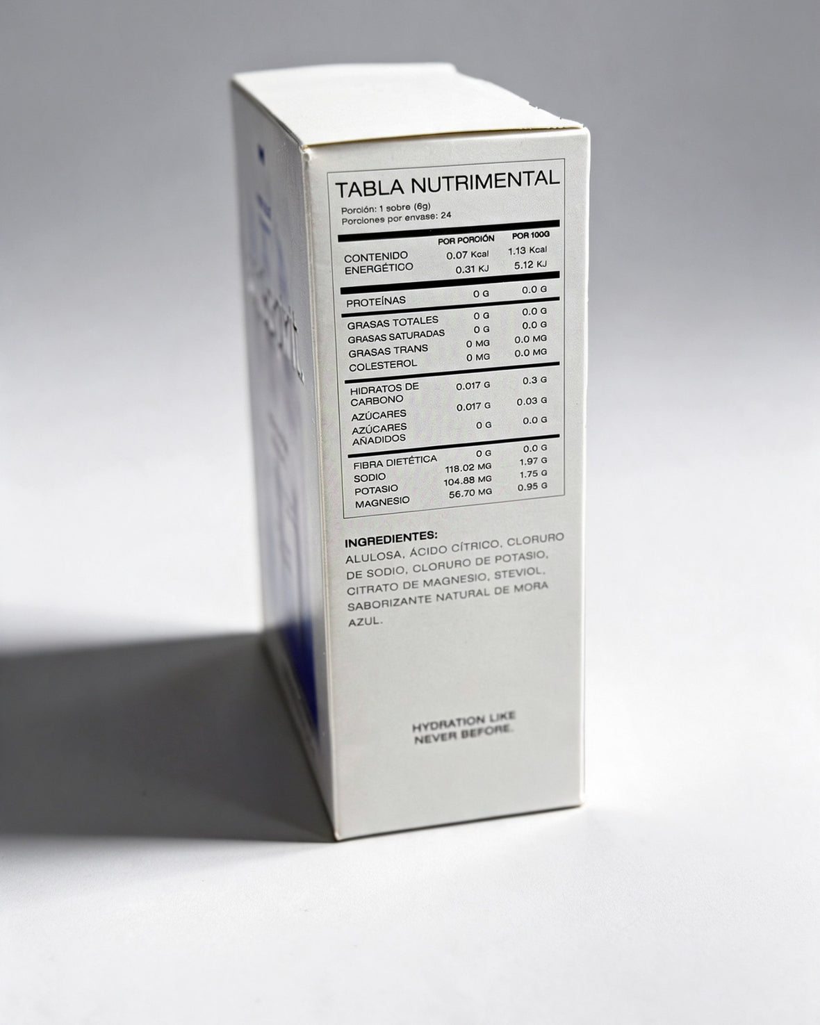 Pure Blue — tabla nutrimental